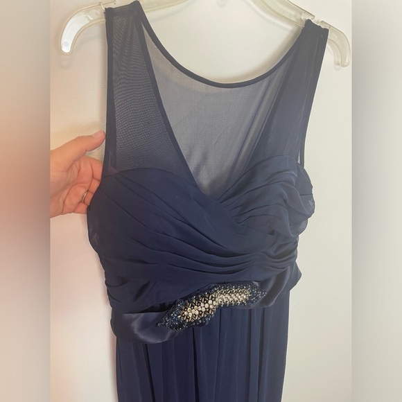 David’s Bridal Navy Blue Size 8 Rhinestone Belt - Picture 2 of 5